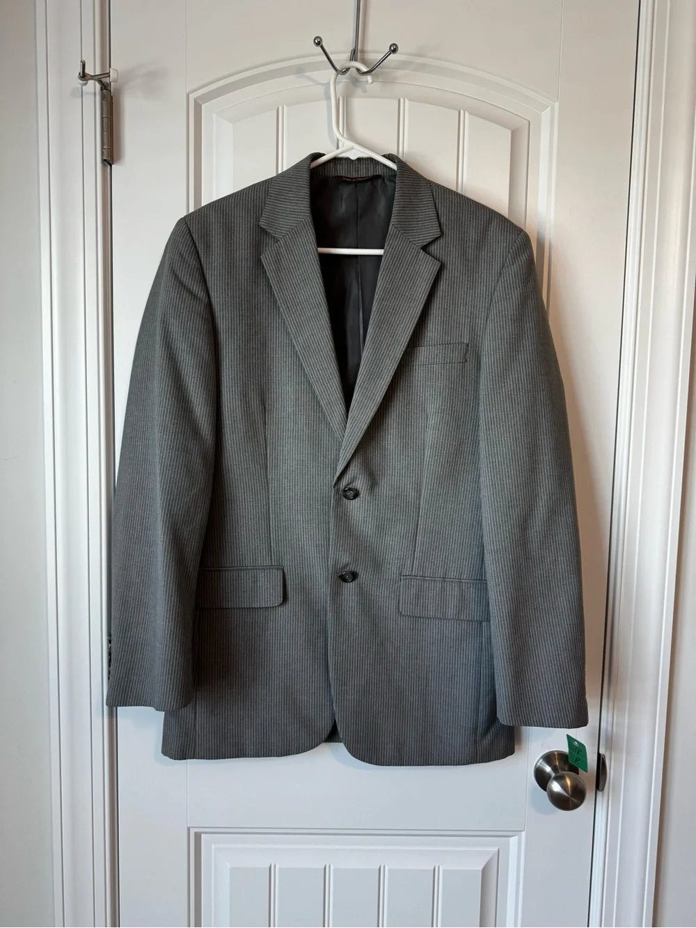 Merona Men's Gray Pinstripe Two-Piece Suit Jacket & Pants